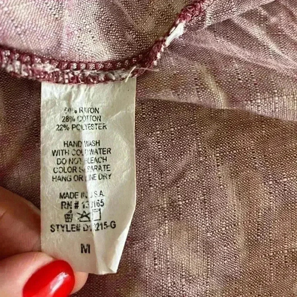 Altar’d State Rayon Blend Boho Cold Shoulder Celtic Batik Blouse Size M - Picture 12 of 13